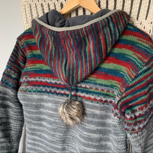 Laundromat Handmade in Nepal 100% Wool Zip Hoodie - Picture 16 of 16